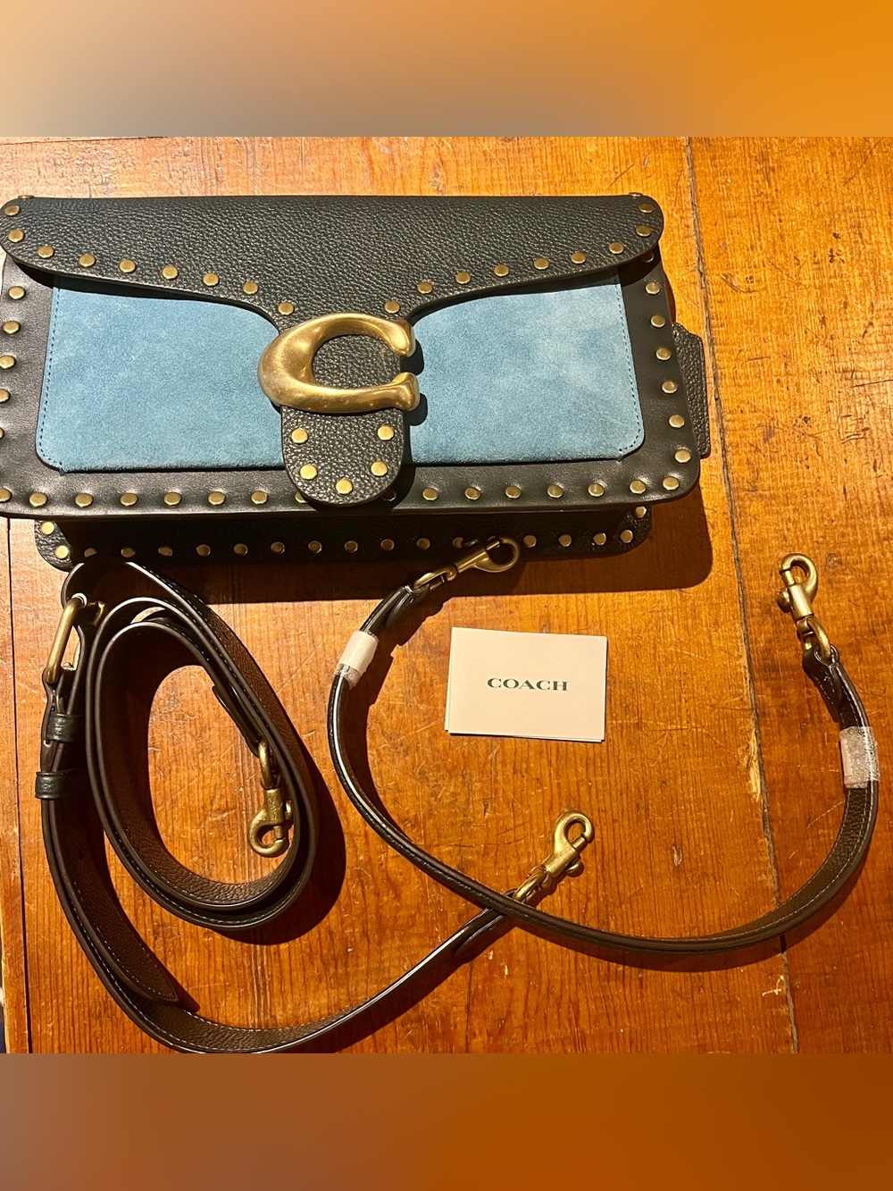 💙💛Coach - Tabby 26 In Blue Colorblock With Rivets💙💛 - Picture 6 of 10